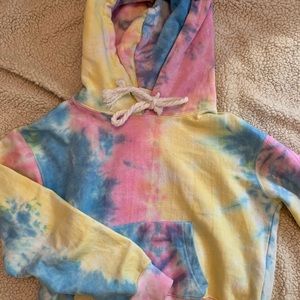 Cropped tye-dye hoodie❤️